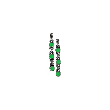 Серьги Tra-la-ra, Fluor, с подвесками и вставками из смолы, TLR23-235P102 зеленый